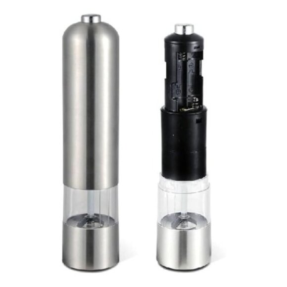 2-Pack Electric Salt & Pepper Grinder Set, Stainless Steel - Picture 5 of 5